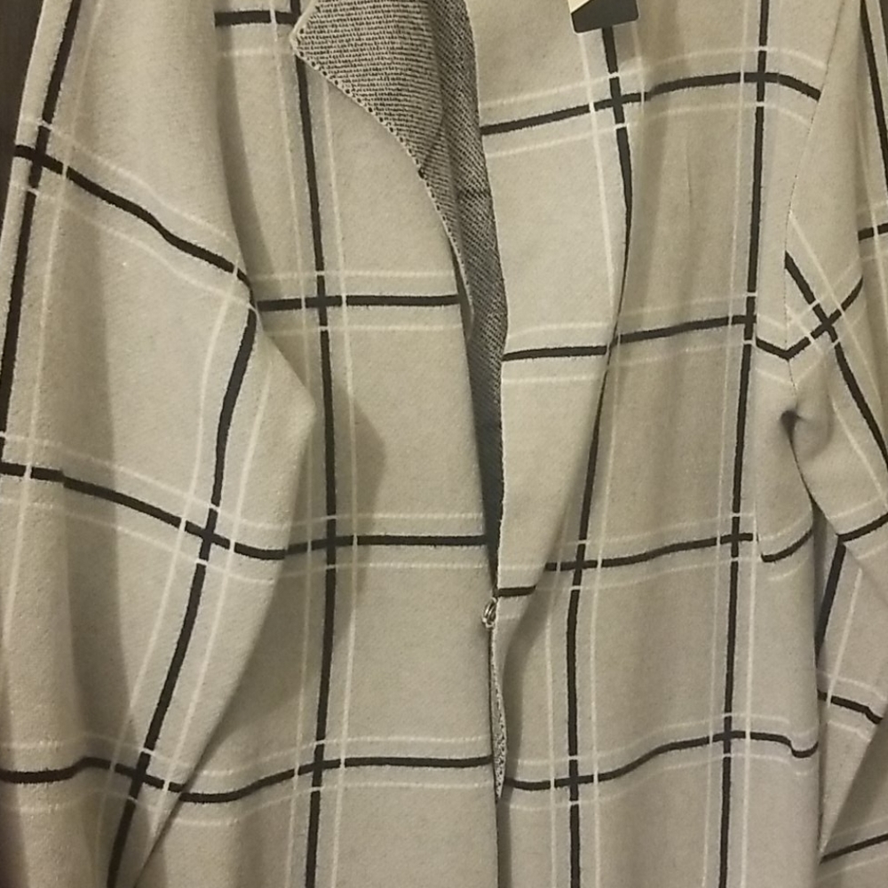 Grey striped cardigan